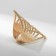 Ring Metal "Trend" peaks, color gold, size 17