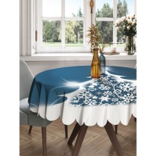 The tablecloth “Snow spruce”, round, Saten, d = 150 cm