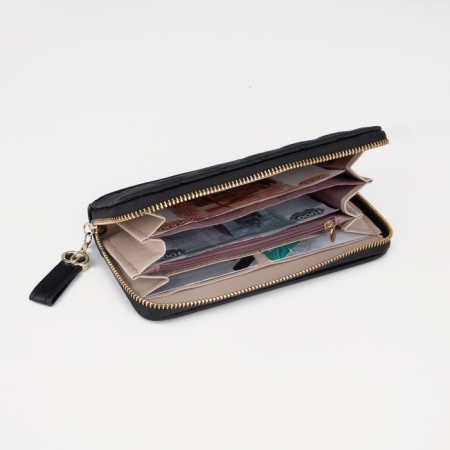 Women's wallet with lightning, black color-3