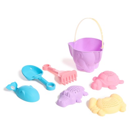 Sanding set No. 9 "Africa": bucket, 4 molds, spatula, rake, mix-8