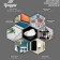 Bilateral self -adhesive tundra holders, d = 33.5 mm, 8 pcs.