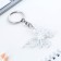 Key keychain acrylic mirror "butterfly", 5 x 4.4 cm