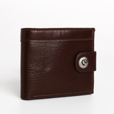 Male purse on a magnet, department for bills, for maps, for coins, brown color