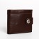 Male purse on a magnet, department for bills, for maps, for coins, brown color