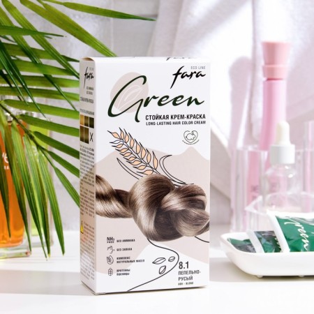 Hair dye Fara Eco Line Green 8.1 ash-cornflower, 125 g