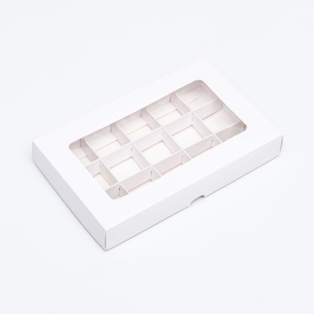 Folding box under 15 sweets, white, 13.7 x 22 x 3.5 cm-2