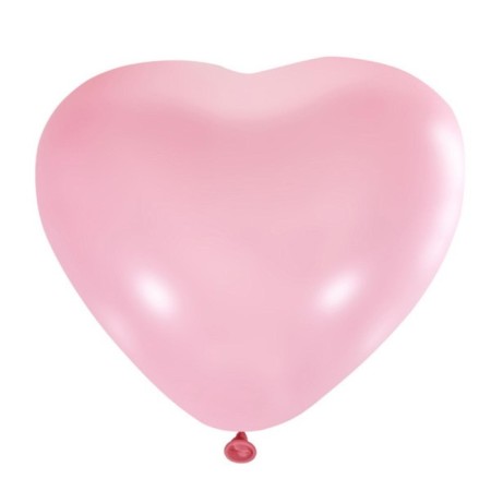 Latex ball 12 "Heart", pastel, set of 50 pcs., Pink color