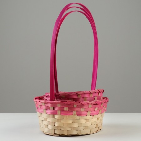 Camping set, 27x21x10/38 cm, 24x19x10/36 cm, 22x18x10/34 cm, 3 pcs, pink, bamboo-1