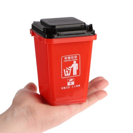 Container for small garbage, 8.5 × 9.6 × 11 cm, red-2
