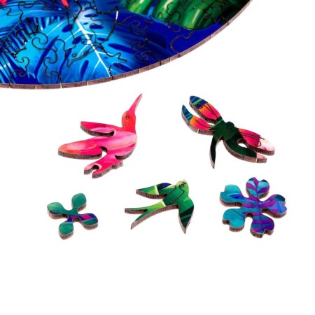 Wooden Figure Puzzle "Paradise Tropics", Round-7