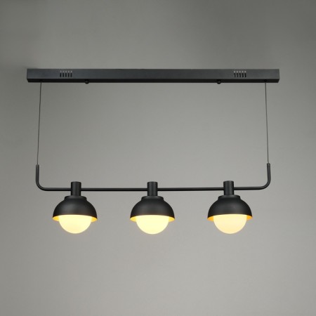 Schenon lamp 3xg9 with black and gold 86x16x25.5-125 cm-1