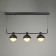 Schenon lamp 3xg9 with black and gold 86x16x25.5-125 cm