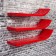 Set of wall shelves "skis" red 60*15cm, thickness 3cm