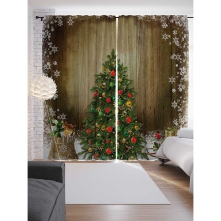 Photostes "Eleperate Christmas tree", Saten, size 145x265 cm, 2 pcs