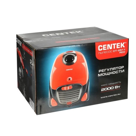 Vacuum cleaner Centek CT-2511, 2000/400 watts, 2 l, red-10