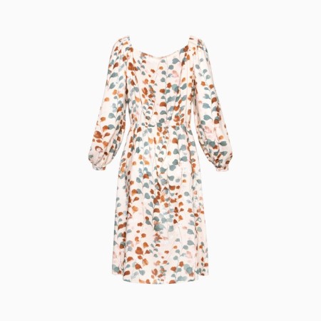 Women's dress with a cut Mist Plus-Size, size 56, beige color-9