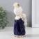 Souvenir Ceramics "Baby in a night shirt with a teddy bear" Cobalt 7x7.5x16.5 cm