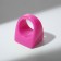 Ring Plastic "Square", raspberry color, 17 size