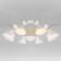 Apart chandelier, 8x60W E14, white color, gold