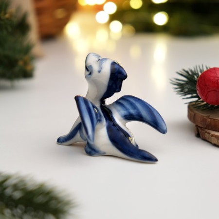 Souvenir "Dragon with wings", 7 x 5 x 5.5 cm, gzhel-2