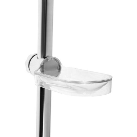 Shower Strail Zein H01, with a plastic transparent soap dish and fasteners, chrome-2