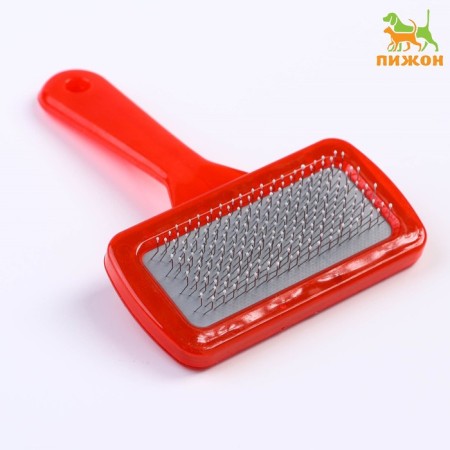 Pucupors "Simple" with a transparent handle, with drops, 9.5 x 13.8 cm, red