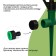 Circular spray, 29 cm, under connector, peak, plastic, Greengo
