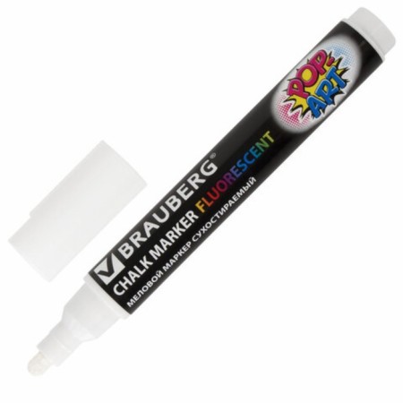 A set of chalk markers 4-cv Brauberg "Pop-Art", 5 mm, washing, for smooth/surface 151535-3