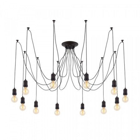 Suspended Citilux "Edison" CL451122, 12X75W, E27, Black Color-2