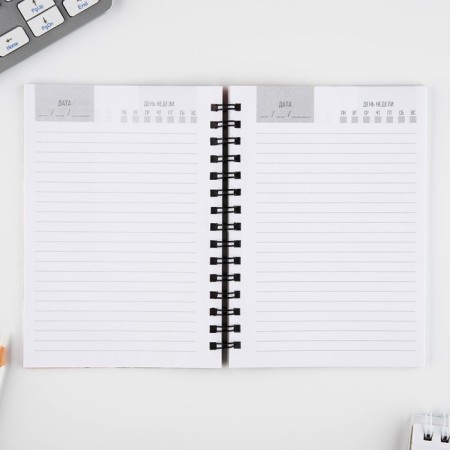 Gift set: notebook A6, 60 sheets and magnetic bookmarks 2 pcs "Favorite Educator"-3