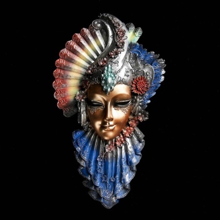 Venetian mask "Rubin" gold, 32cm mix-5