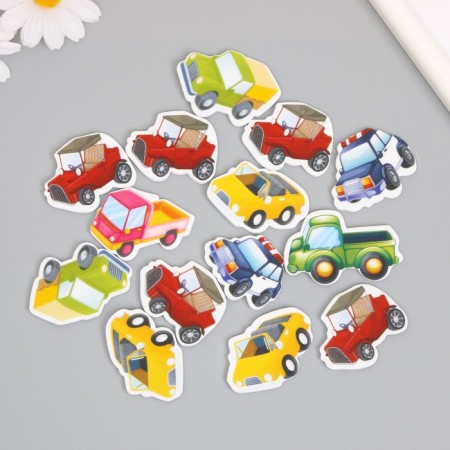 Decor for creativity EVA "Cars" set of 14 pcs 10x13 cm