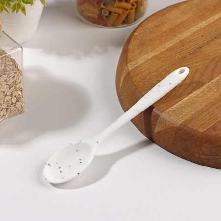 Spoon Garnish shade "granite", silicone, 20.5 × 4.5 × 1.5 cm