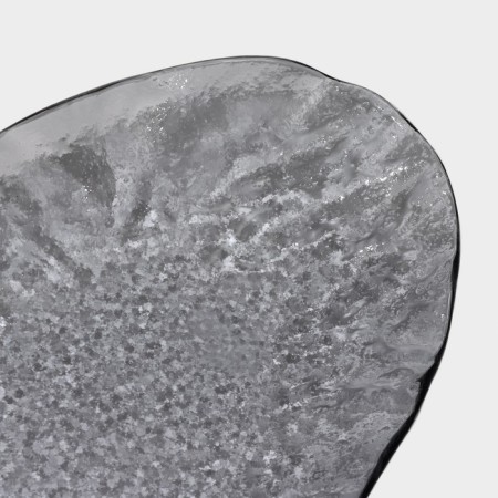 Glass serving dish "Nofis", 28 × 15 × 3.5 cm, gray color-3