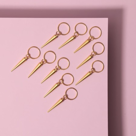 Hair piercing "Klin", 4.1 × 1 cm, 10 pcs, golden color-1