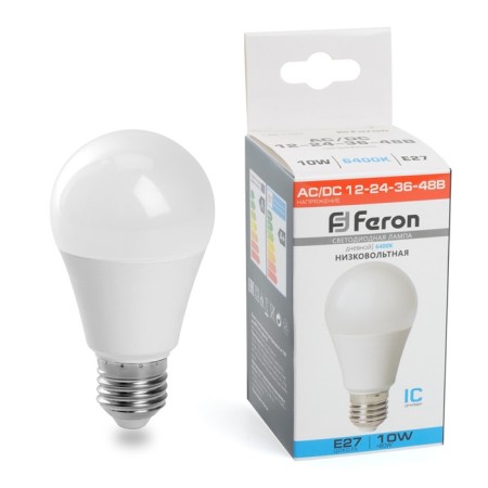 LED LED Feron, E27, 10 W, 12-48 V, daylight