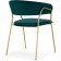 CHARTAL SHAMELIA 1 metal/velor, gold/green 60x52x79 cm