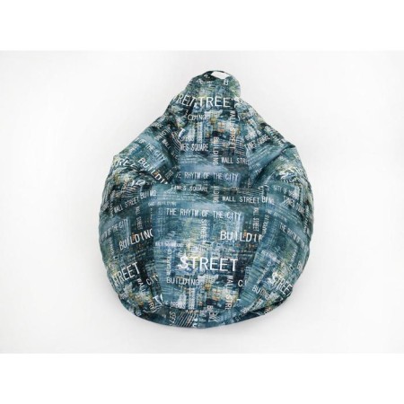 Mear-bag “Pear large”, size 135x90 cm, print central lagoon, velor-1