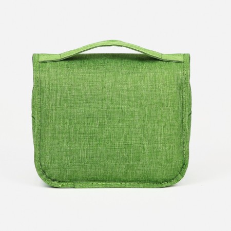 Velcro cosmetic bag, with hook, green color-1