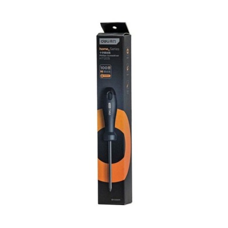 Cross screwdriver Deli, handle made of high -quality software plastic, PH1 x 100 mm-4