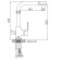 Accoona A51126 kitchen mixer, single -leaf, pour 189 mm, exit to drinking, chrome