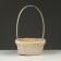 Wicker basket, d23 x 17 x 10/36 cm, yellow, bamboo