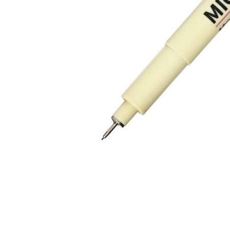 Set of markers-liners, 12 pieces, color black, thickness 0.03-3.0 mm-4