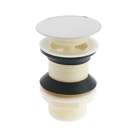 Bottom valve Zein B3, plastic case, large button, stainless steel, without overflow-6