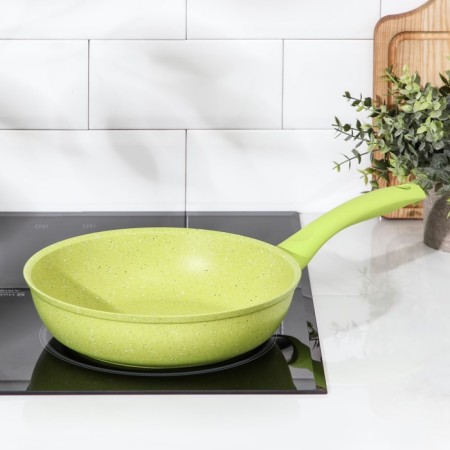 Trendy Style pan, d = 24 cm, plastic handle, anti -stick coating, green color-5