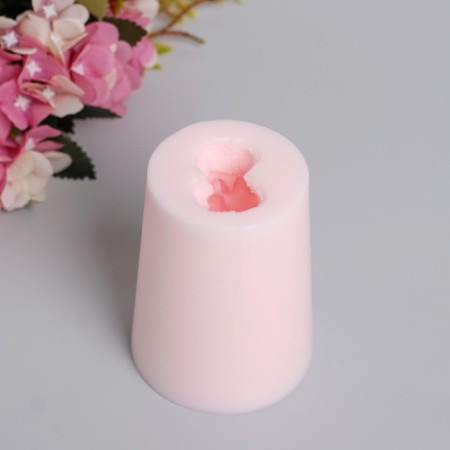 Silicone form for soap "Bunny in a skirt and with a bow"-1