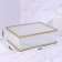 Organizer for storage "Ripples", with a lid, glass, with a mirror -bottom, 1 section, 20 × 16 × 6.5 cm, the color is transparent/copper