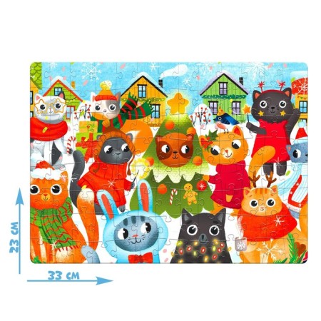 Puzzle "New Year's miracle", a large gift box, 104 elements-1