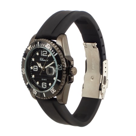 Men's wrist watch, with a calendar, D-4.4 cm, L-24 cm strap, luminous, 3 ATM 973000-1