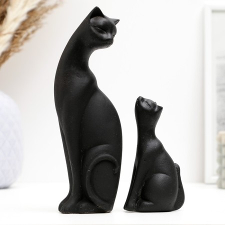 Figure "cats" black, set 2pcs, 16/10cm